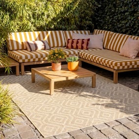 Buitenkleed - Summer Retro Geel