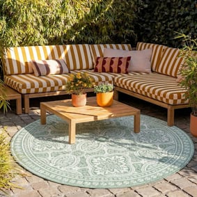 Rond buitenkleed - Summer Oriental Groen