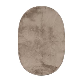 Ovaal laagpolig vloerkleed - Cozy Taupe - product