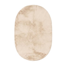 Ovaal laagpolig vloerkleed - Cozy Creme - product