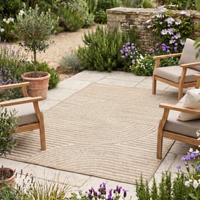 Modern binnen- en buitenkleed - Nori Curves Taupe