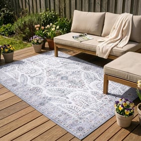 Vintage buitenkleed - Santo Flora Wit