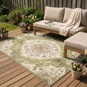 Vintage buitenkleed - Santo Mandala Groen