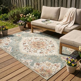 Vintage buitenkleed - Santo Mandala Olijfgroen