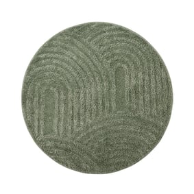 Rond Scandinavisch vloerkleed - Lova Arches Groen  - product