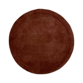 Rond vloerkleed - Isara Border Donkerbruin - sfeer