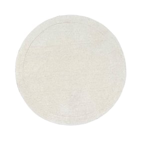 Rond vloerkleed - Isara Border Wit - product