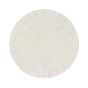 Rond vloerkleed - Isara Border Wit - sfeer