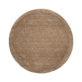 Rond vloerkleed - Isara Border Bruin - sfeer