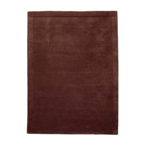 Wollen vloerkleed - Isara Border Donkerbruin - sfeer