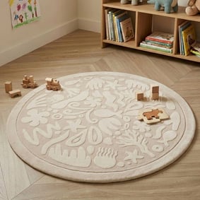 Rond wasbaar speelkleed - Flo Beige