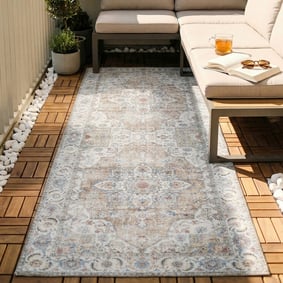 Wasbare loper - Domingo Mandala Beige