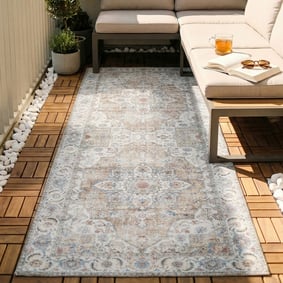 Wasbare loper - Domingo Mandala Beige