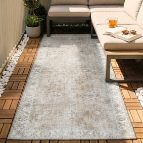 Wasbare loper - Domingo Oriental Beige