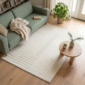 Scandinavisch vloerkleed - Charm Arches Wit
