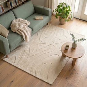Scandinavisch vloerkleed - Charm Shapes Beige