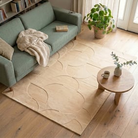 Scandinavisch vloerkleed - Charm Circles Beige