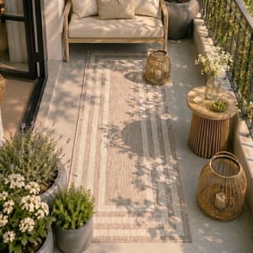In- & Outdoor loper - Sierra Frame Beige/Creme