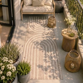 In- & Outdoor loper - Sierra Arches Beige/Creme