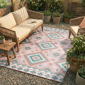 Bohemian buitenkleed - Vedra Aztec Roze