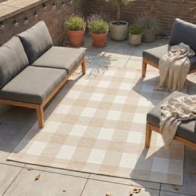 In & Outdoorkleed - Ranch Checkerboard Beige