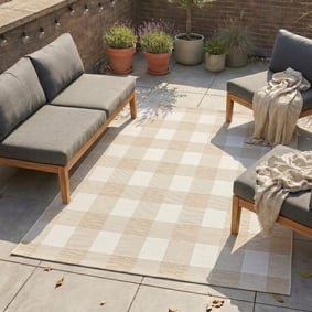 In & Outdoorkleed - Ranch Checkerboard Beige