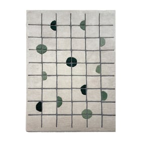 Geometrisch vloerkleed  - Brunello Circles Groen  - product
