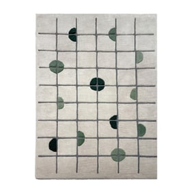 Geometrisch vloerkleed  - Brunello Circles Groen - sfeer