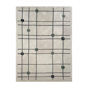 Geometrisch vloerkleed  - Brunello Dots Groen - product