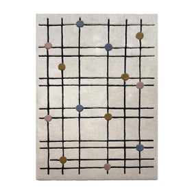 Geometrisch vloerkleed  - Brunello Dots Multicolor - sfeer
