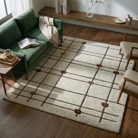 Geometrisch vloerkleed  - Brunello Dots Terracotta