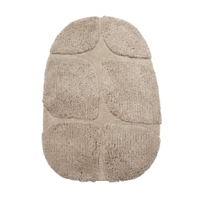 Organisch vloerkleed - Odette Grid Taupe - sfeer