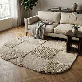 Organisch vloerkleed - Odette Shapes Taupe