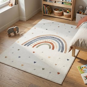 Wasbaar kindervloerkleed - Ravi Rainbow Multicolor