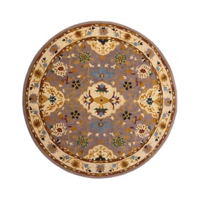 Vintage rond vloerkleed - Valentina Roze - sfeer