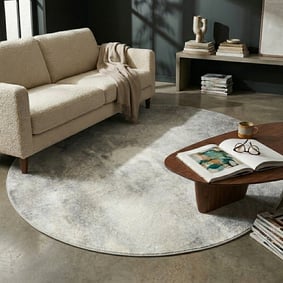 Rond design vloerkleed - Lunara Taupe