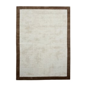 Laagpolig vloerkleed - Lucien Border Creme - sfeer