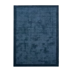 Laagpolig vloerkleed - Lucien Border Blauw - sfeer