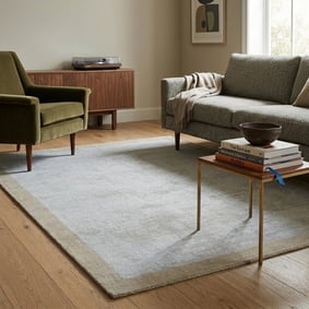 Laagpolig vloerkleed - Lucien Border Beige