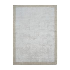 Laagpolig vloerkleed - Lucien Border Beige - sfeer