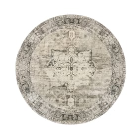 Rond vintage vloerkleed - Kyra Medaillon Creme - sfeer