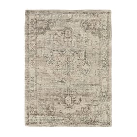 Vintage vloerkleed - Kyra Medaillon Taupe - product