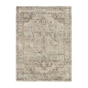 Vintage vloerkleed - Kyra Medaillon Taupe - sfeer
