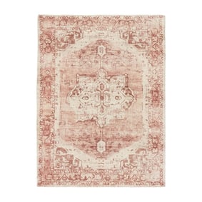Vintage vloerkleed - Kyra Medaillon Roze - product