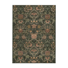 Vloerkleed bloemen - Rosie Donkergroen - product