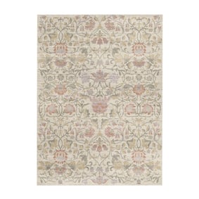 Vloerkleed bloemen - Rosie Wit - product