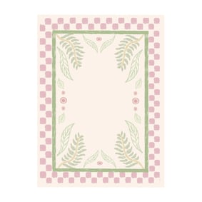 Buitenvloerkleed - Oasis Leaves Roze/Groen - product