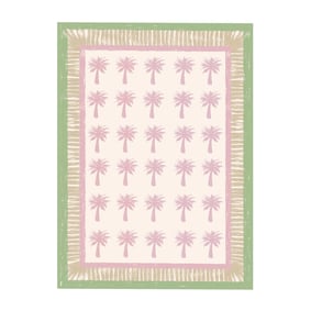 Buitenvloerkleed - Oasis Palm Roze/Groen - product