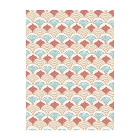 Buitenvloerkleed - Oasis Shell Blauw/Rood - product