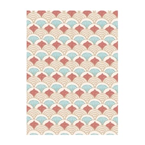 Buitenvloerkleed - Oasis Shell Blauw/Rood - sfeer